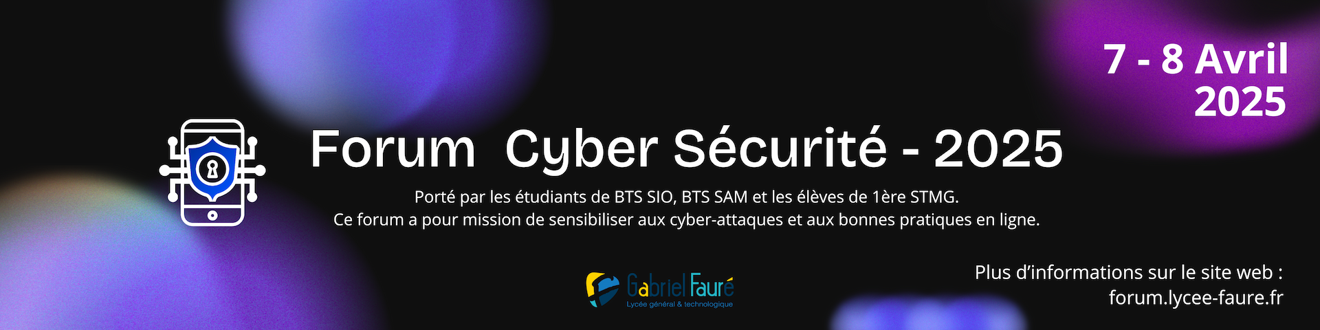 Banderole du Forum Cybersécurité