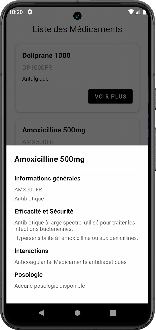 Détails du médicament